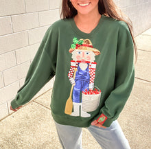 Load image into Gallery viewer, Queen Of Sparkles Dark Green Cajun Nutcracker Sweatshirt