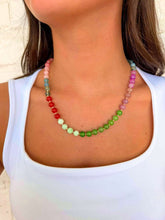 Load image into Gallery viewer, Stacy-D Natural Stone Green Mix Necklace