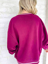 Load image into Gallery viewer, Queen Of Sparkles Maroon &amp; Pink Logo Sweatshirt