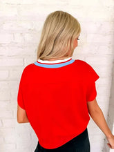 Load image into Gallery viewer, Smooth Going Red Shirt Sleeve Top