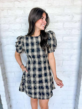 Load image into Gallery viewer, Headed For The Hills Black Plaid Dress