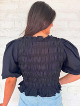 Load image into Gallery viewer, Rush To You Black Top