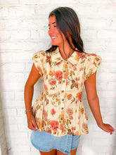 Load image into Gallery viewer, Every Good Thing Floral Ecru Top