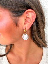 Load image into Gallery viewer, Mini Plate Pink Dangle Earring