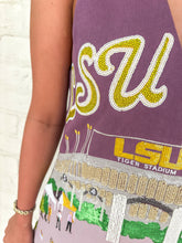 Load image into Gallery viewer, Queen Of Sparkles LSU Stadium Tailgate Tank Dress