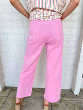 Load image into Gallery viewer, No Doubts Pink Cropped Wide Leg Denim