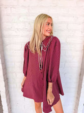 Load image into Gallery viewer, Walk Around The Park Burgundy Dress