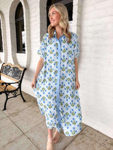 Load image into Gallery viewer, Rather Be Blue Floral Dress