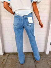 Load image into Gallery viewer, My Weakness Mid Rise Slim Wide Light Wash Denim