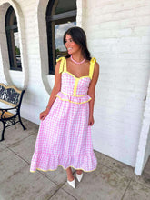 Load image into Gallery viewer, Shores Of Shells Pink Gingham Dress