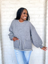 Load image into Gallery viewer, This Is The Time Sweater Grey