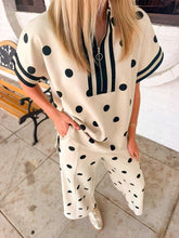 Load image into Gallery viewer, Polka Dot Fever Oatmeal Pant Set