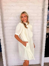 Load image into Gallery viewer, Deal With It Cream Puff Sleeve Dress