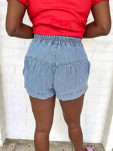 Load image into Gallery viewer, Repeat After Me Light Denim Shorts