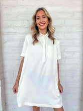 Load image into Gallery viewer, Brunch Date Cream Shirt Dress