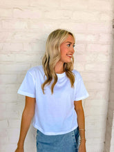 Load image into Gallery viewer, Fill My Cup Cropped White Tee