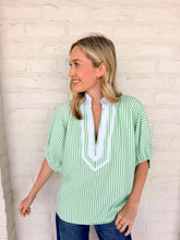 Load image into Gallery viewer, Fair Enough Green Stripe Top