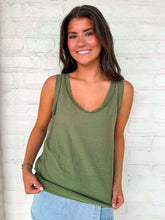 Load image into Gallery viewer, Coffee Run Light Olive Tank
