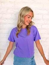 Load image into Gallery viewer, Fill My Cup Cropped Lavender Tee