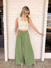 Load image into Gallery viewer, Around Town Light Olive Terry Washed Pants