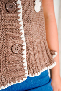 Falling Behind Brown Cardigan