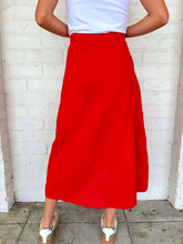 Load image into Gallery viewer, Southern Charm Red Midi Skirt