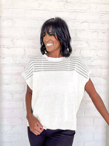 A Moment In Time Cream Top