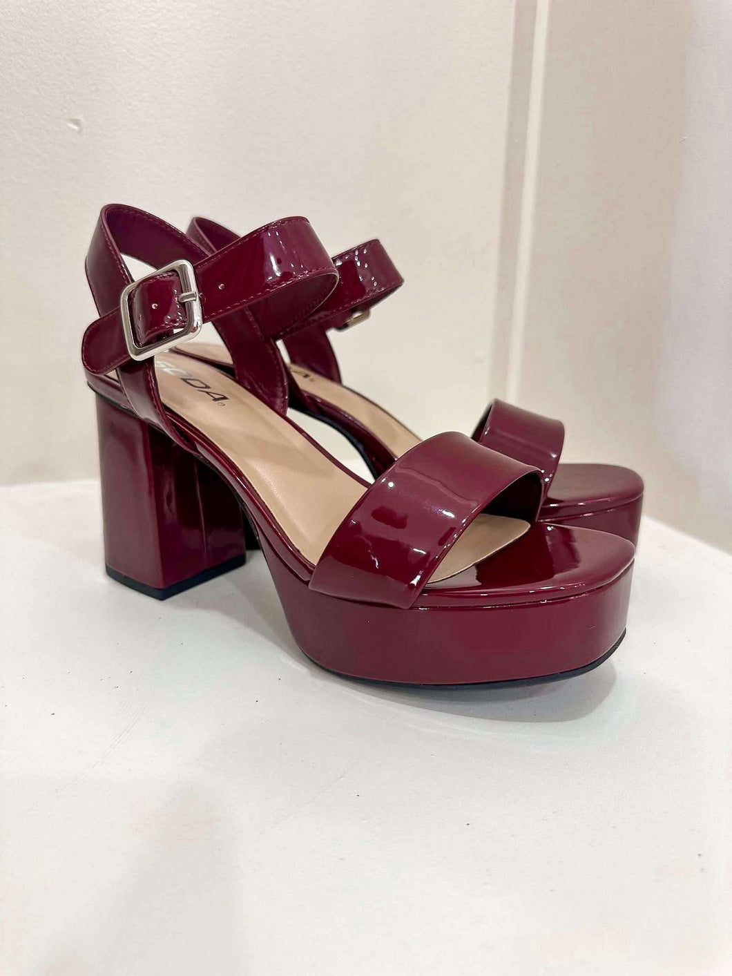 Macey Burgundy Heel