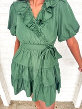 Load image into Gallery viewer, Talk To Me Later Green Dress