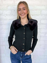 Load image into Gallery viewer, Meet My New Friend Black Fur Top