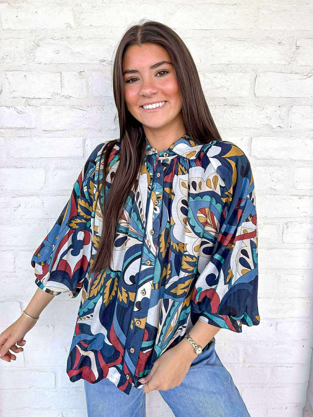 Figure You Out Indigo Top