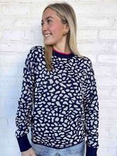 Load image into Gallery viewer, THML Spotted You Navy Sweater