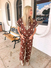 Load image into Gallery viewer, Polka Dot Fever Brown Pant Set