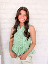 Load image into Gallery viewer, Over The Hill Green Stripe Top