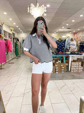 Load image into Gallery viewer, Gingham Goodness Navy Top