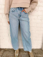 Load image into Gallery viewer, Good Luck High Rise Barrel Denim Jean