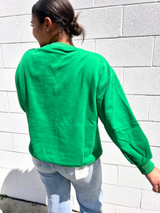 Queen of Sparkles x Wicked Emerald City sequin sweatshirt green gold