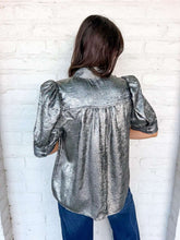 Load image into Gallery viewer, Just Because Charcoal Metallic Top