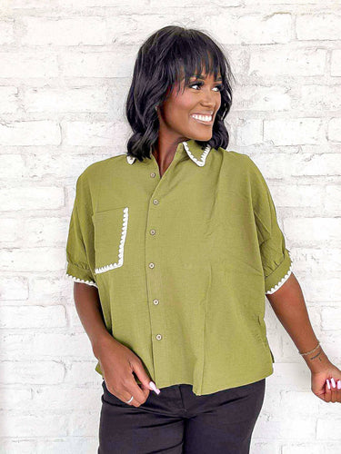 Comfortably Me Olive Top