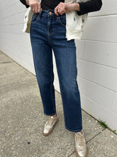 Load image into Gallery viewer, Regret Nothing Dark High Rise Crop Jean