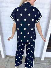 Load image into Gallery viewer, Polka Dot Fever Black Pant Set