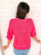 Load image into Gallery viewer, Stitch Your Way Pink Top