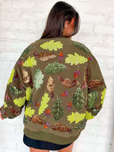Load image into Gallery viewer, Queen Of Sparkles Olive Green Multi Turkey &amp; Leaves Sweatshirt