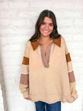 Load image into Gallery viewer, Falling Slowly Taupe Combo Top