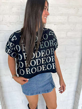 Load image into Gallery viewer, Rodeo Scattered Black Top