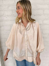 Load image into Gallery viewer, Enough Talking Cream Top