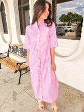 Load image into Gallery viewer, Stripe Status Pink Dress