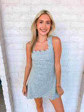 Load image into Gallery viewer, Easily My Favorite Grey Scallop Dress