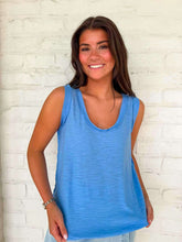 Load image into Gallery viewer, Coffee Run Cornflower Blue Tank