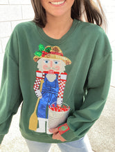 Load image into Gallery viewer, Queen Of Sparkles Dark Green Cajun Nutcracker Sweatshirt